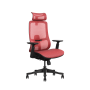 Chaise de bureau ergonomique, rouge, mesh, 43-54 cm