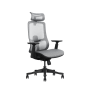 Chaise de bureau ergonomique, gris, mesh, 43-54 cm