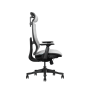 Chaise de bureau ergonomique, gris, mesh, 43-54 cm