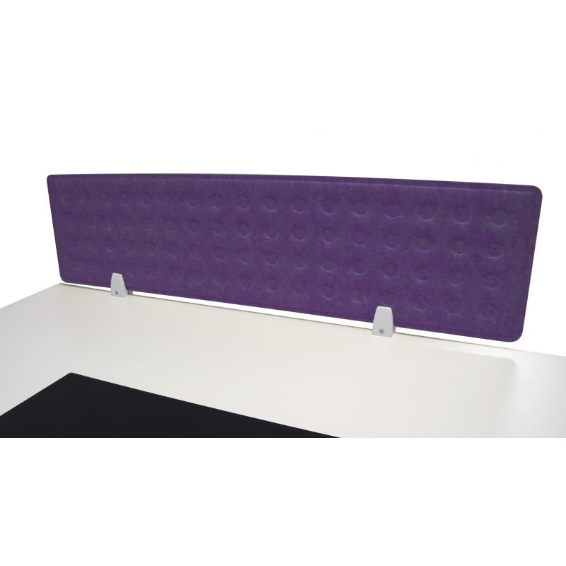 Separation screen for desk purple 118 x 30 cm
