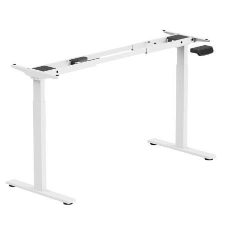 Pre-assembled electric height-adjustable table frame (70-118 cm) white or grey (without tableplate)