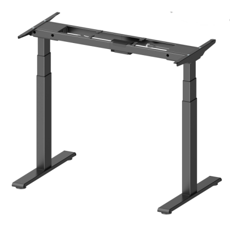 Piètement réglable noir en hauteur 63-129 cm SUVA conforme (sans dessus de table)