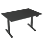 Piètement réglable noir en hauteur 62-128 cm (SUVA conforme) avec dessus de table