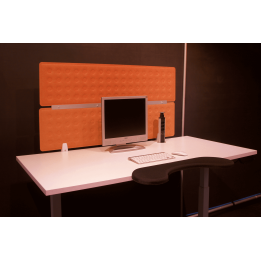 Séparateur 118x60cm orange pour bureau