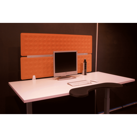 Trennwand 118x60cm orange für Schreibtisch