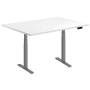 Piètement réglable gris en hauteur 62-128 cm (SUVA conforme) avec dessus de table