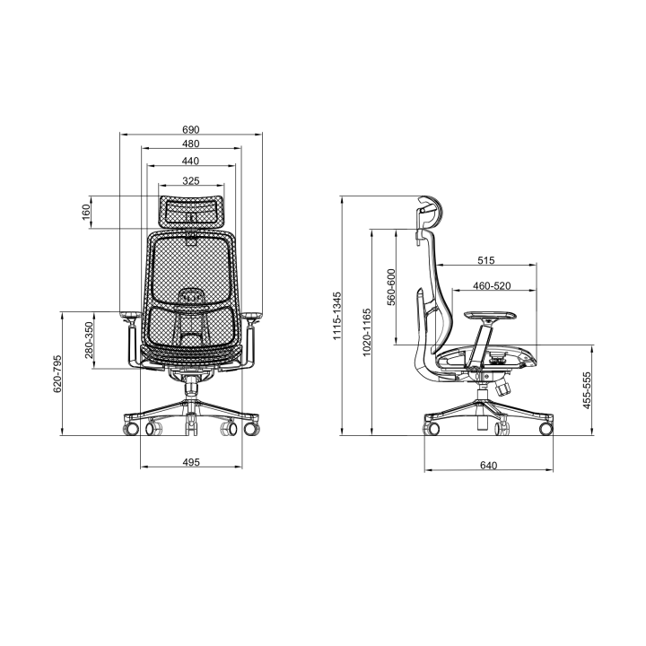 Sedia ergonomica, mesh rosso, assemblata