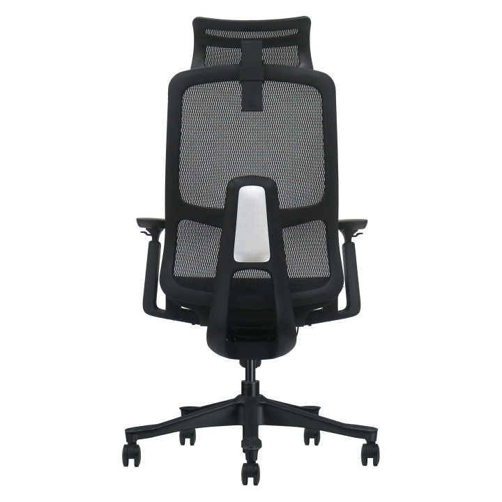 Sedia ergonomica, mesh nera, assemblata