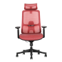 Sedia ergonomica, mesh rosso, assemblata
