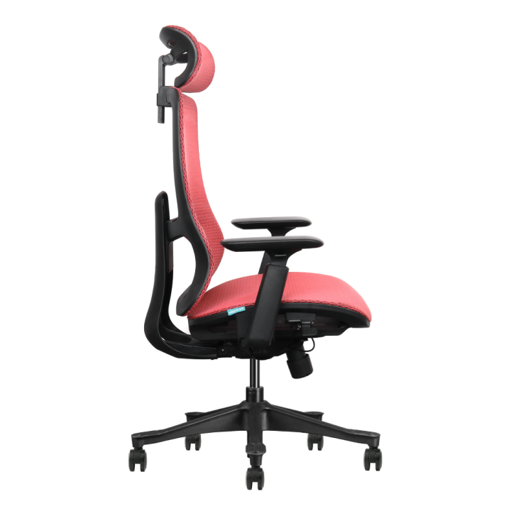 Bürostuhl ergonomisch, rot, Mesh, montiert geliefert