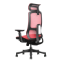 Sedia ergonomica, mesh rosso, assemblata