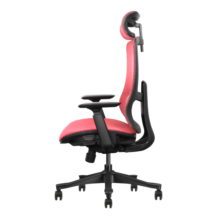 Bürostuhl ergonomisch, rot, Mesh, montiert geliefert