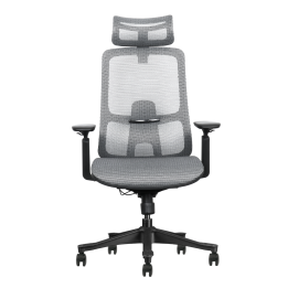 Bürostuhl ergonomisch, grau, Mesh, montiert geliefert
