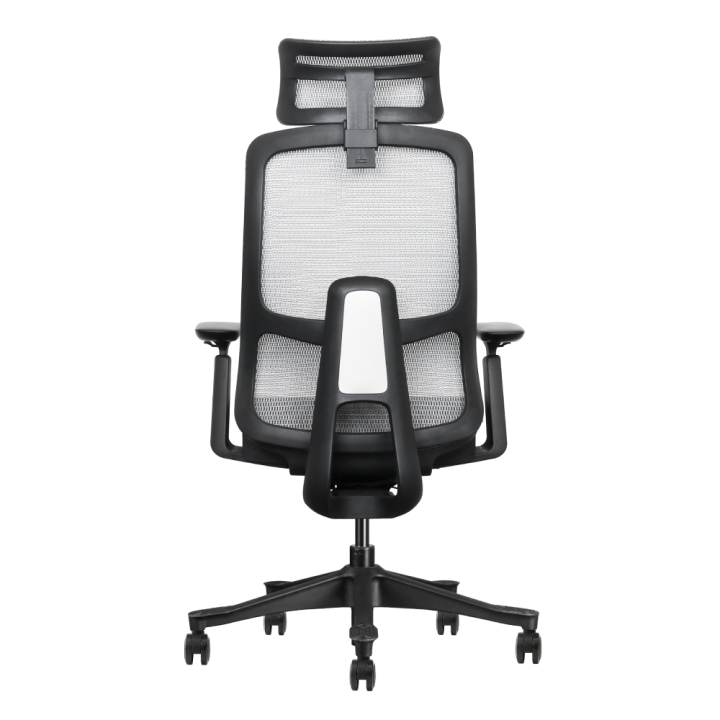 Bürostuhl ergonomisch, grau, Mesh, montiert geliefert