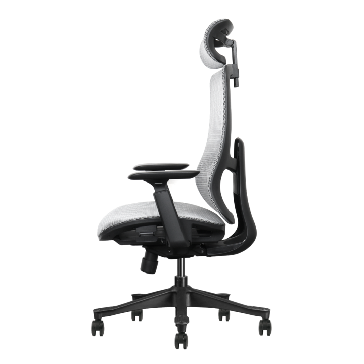 Sedia ergonomica, mesh grigio, assemblata