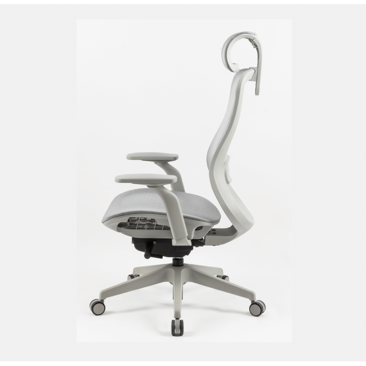 Stylish, full-colour grey office chair with Italian Donati mechanism