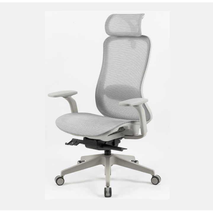 Stylish, full-colour grey office chair with Italian Donati mechanism