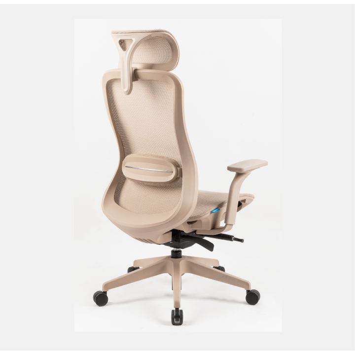 Elegante sedia da ufficio crema completo con meccanismo italiano Donati