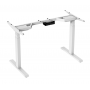 Electric height-adjustable table frame 62-128cm (SUVA conforme) white (without table top)