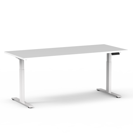 Electric height-adjustable table frame (70-120 cm) white or black with tableplate