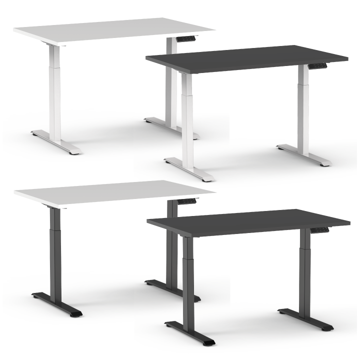 Bureau réglable en hauteur électrique sans dessus de table | Avec option de montage