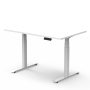 SUVA konformer höhenverstellbarer Schreibtisch (60-125 cm) weiss oder schwarz mit Tischplatte