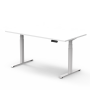 Electric height-adjustable table frame (60-125 cm, SUVA compliant) white or black with tableplate