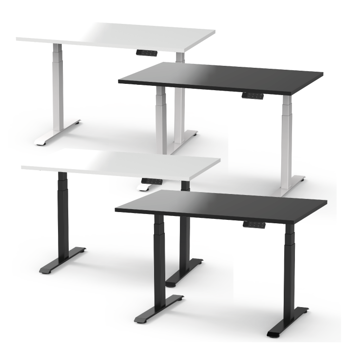 Bureau réglable en hauteur électrique sans dessus de table | Avec option de montage