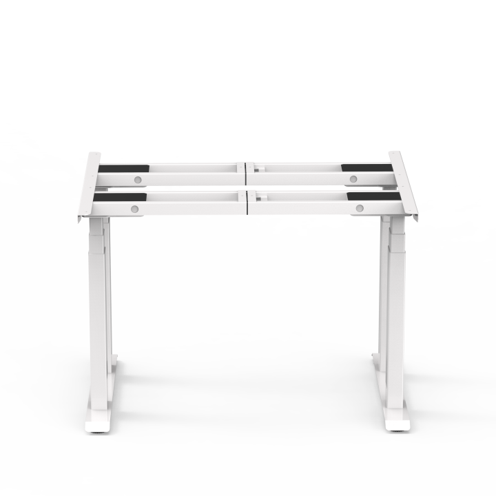 Electric height-adjustable black table frame without table top