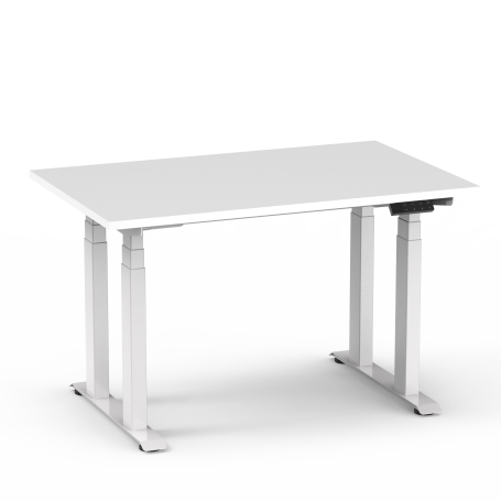 Telaio scrivania bianco regolabile in altezza 60-125 cm SUVA conform e estremamente stabile con piano del tavolo