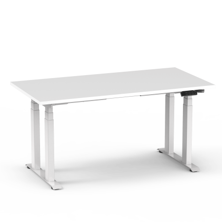 Piètement réglable blanc en hauteur 60-125 cm SUVA conforme et extrêmement stable avec dessus de table