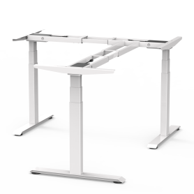 Zusätzliches Bein zu Tischgestell DESK-W-08 (60-125 cm SUVA konform) weiss (ohne Tischplatte)