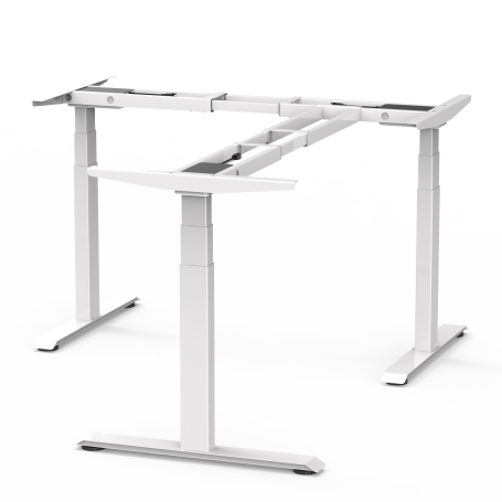 Zusätzliches Bein zu Tischgestell DESK-W-08 (60-125 cm SUVA konform) weiss (ohne Tischplatte)