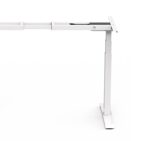 Pied supplémentaire pour le piètement DESK-W-08 blanc en hauteur 60-125 cm SUVA conforme (sans dessus de table)
