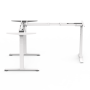 Piètement de table d'angle 90° réglable blanc en hauteur 60-125 cm SUVA conforme DESK-12 (sans dessus de table)