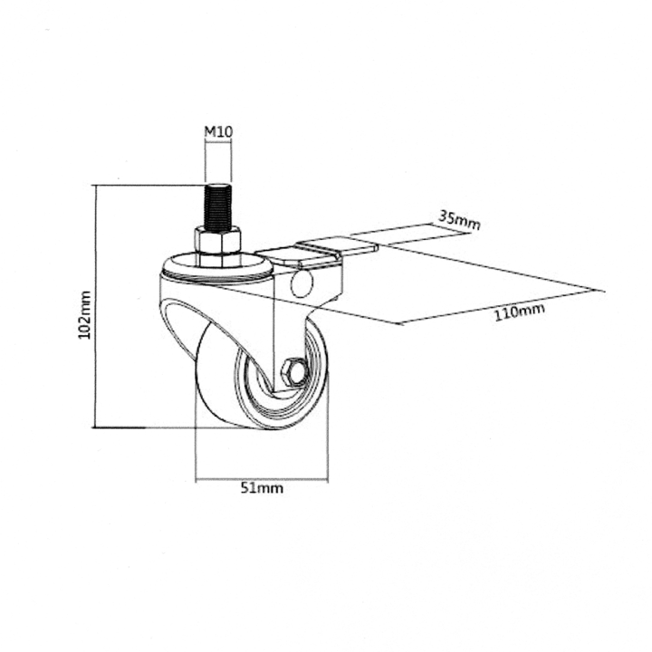 Höhenverstellbares Tischgestell weiss auf Rädern 71-119 cm mit Tischplatte