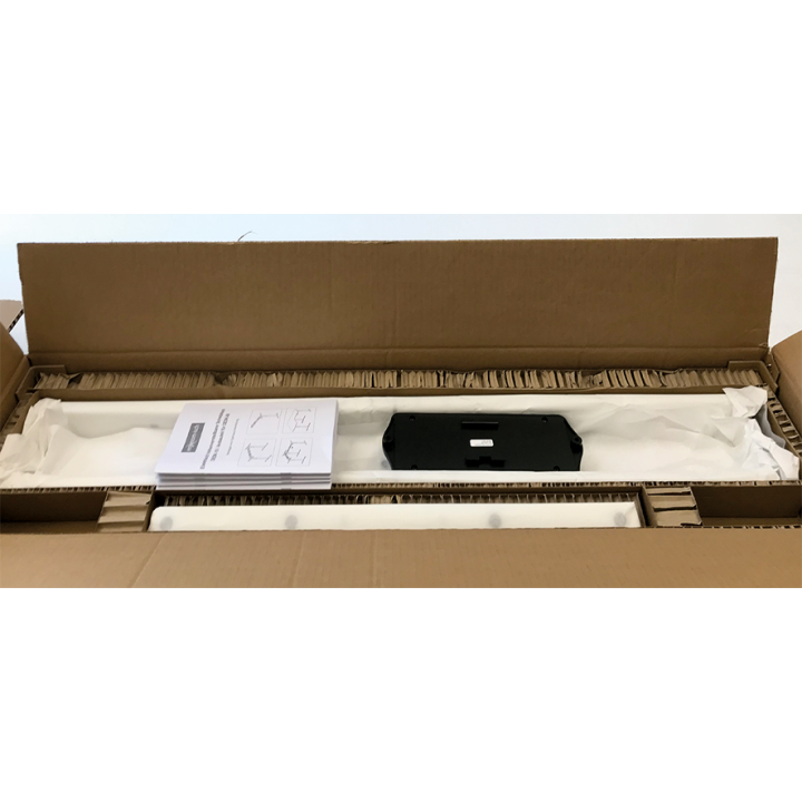 Electric height-adjustable black table frame without table top
