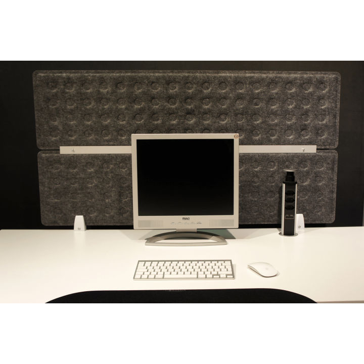 Séparateur 118x60cm gris pour bureau
