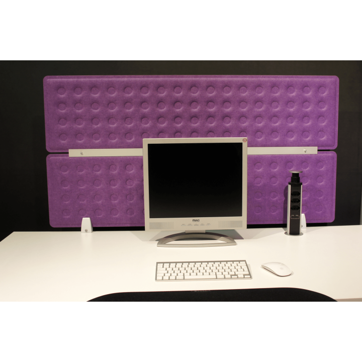 Trennwand 118x60cm lila für Schreibtisch