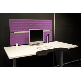 Trennwand 118x60cm lila für Schreibtisch