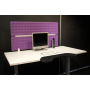 Separation Screen 118x60cm purple for desk