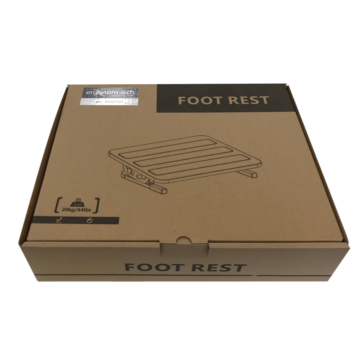 Ergonomic Tiltable Footrest 20°
