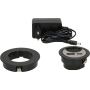 Cable bushing with USB/A and USB/C charger black/silver