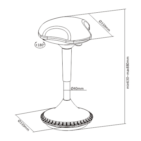 Sgabello ergonomico Wobble